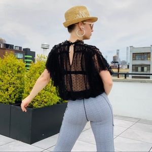 Anthro Tracy Watts Straw Fedora Short Brim Soft Firm Flex Hat